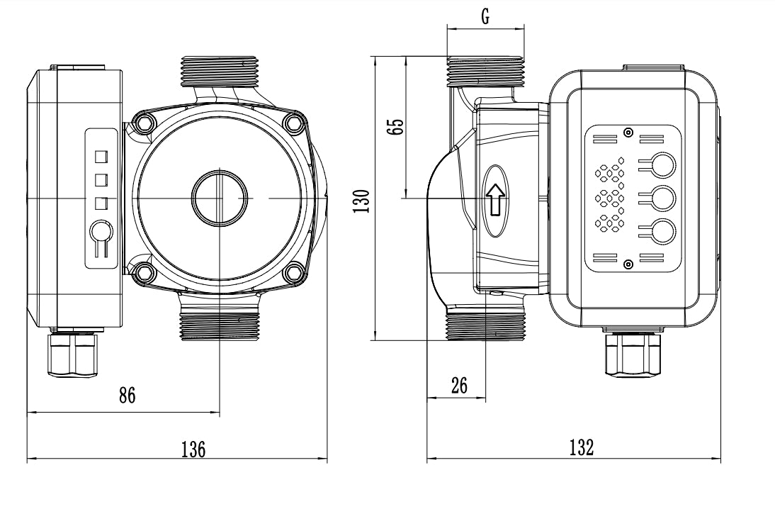 JDPUMP RS20-12 Householdcirculation pump home washer water pressure booster pumps for Heating System boiler taps shower