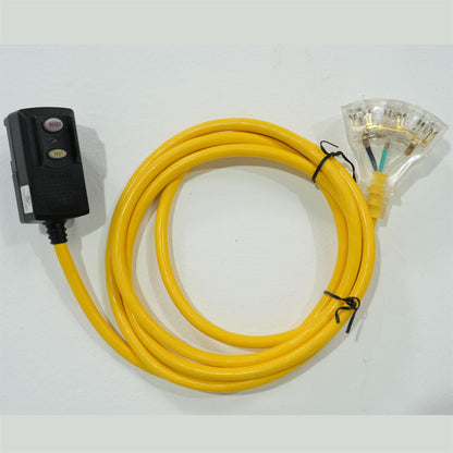 JDPUMP Outdoor Triple Tap Power Cords Extension Cords With Indicator Light Electric Cord