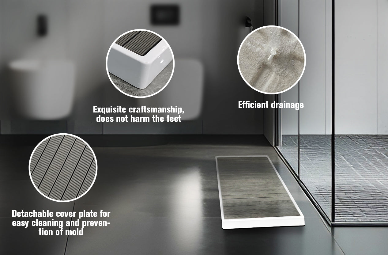 JDPUMP Wooden Anti-slip and Easy-to-clean Cold Water Basin Bathtub Mat