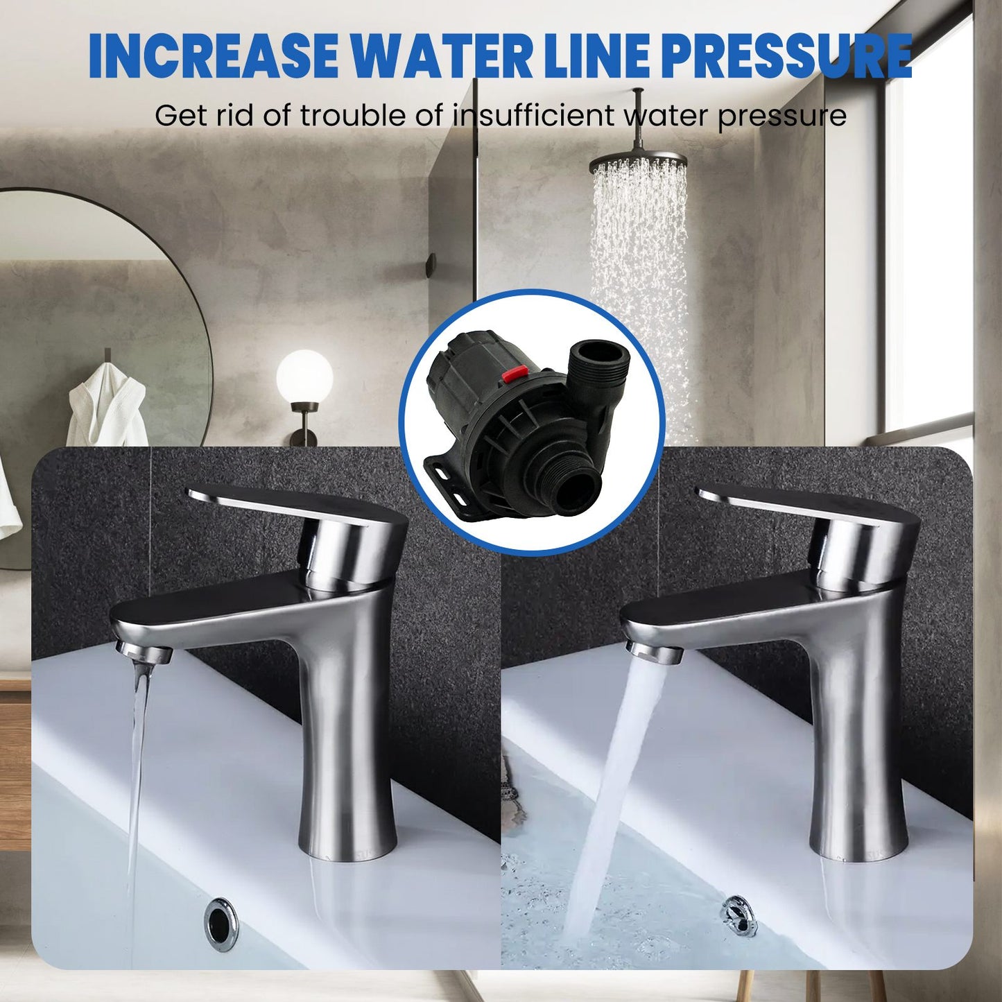 JDPUMP WP-DC80A/G/F DC24V Water Pump for Pet Water Fountain and Water Cooling for Cold Plunge 1/2HP 1HP chiller bathtub conversion